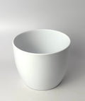 White Basel 6-inch planter with smooth rounded sides on a light background