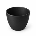 Empty black BASEL 4.7-inch planter on a white studio background
