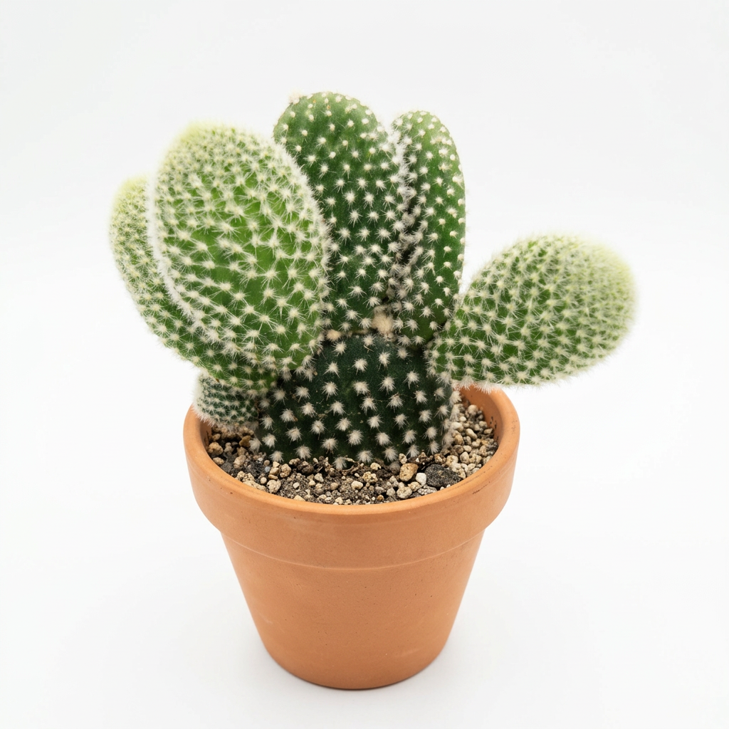Angel Wings cactus styled in a taller terracotta pot on a pure white background; decorative pot sold separately.
