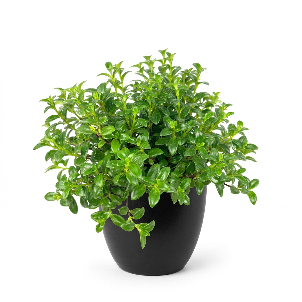 Nematanthus Candy Corn styled in a black 6-inch BASEL planter; decorative planter sold separately