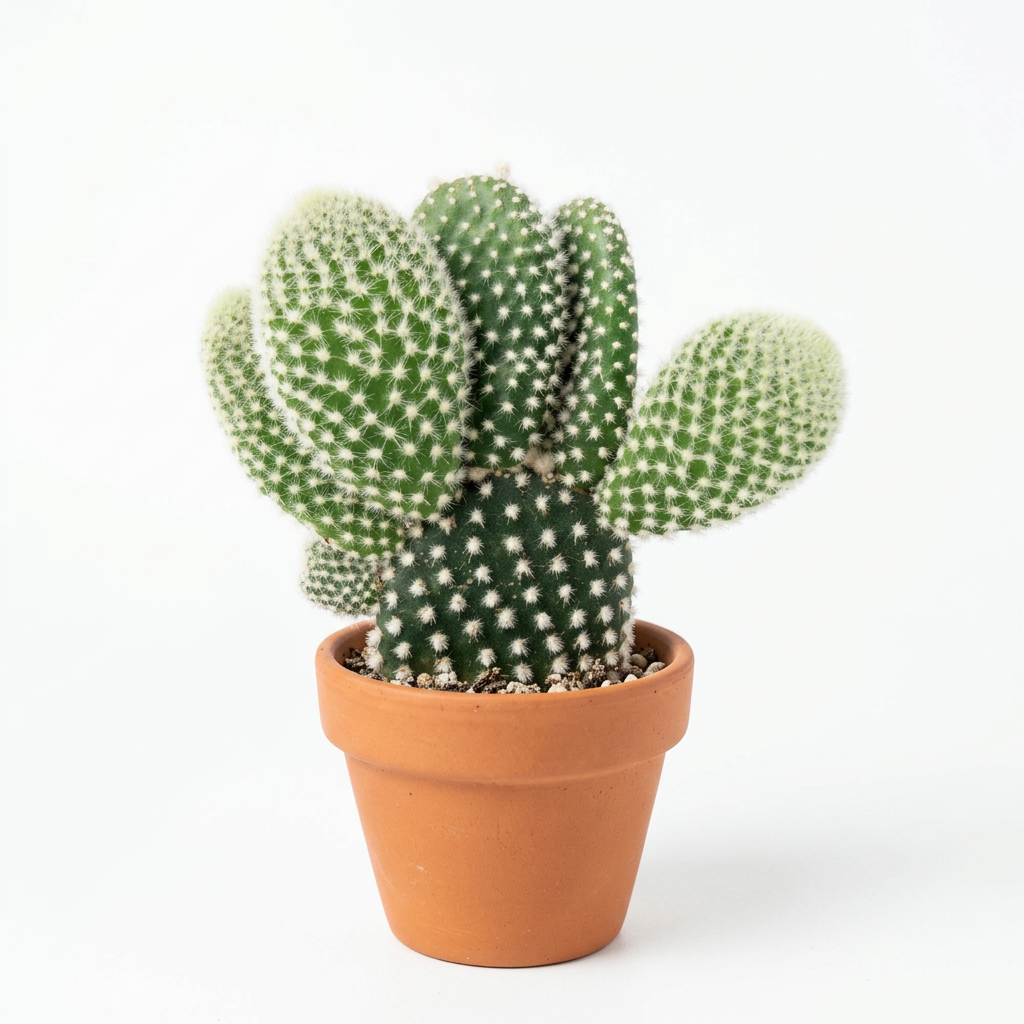Angel Wings cactus styled in classic terracotta on a pure white background; decorative pot sold separately.